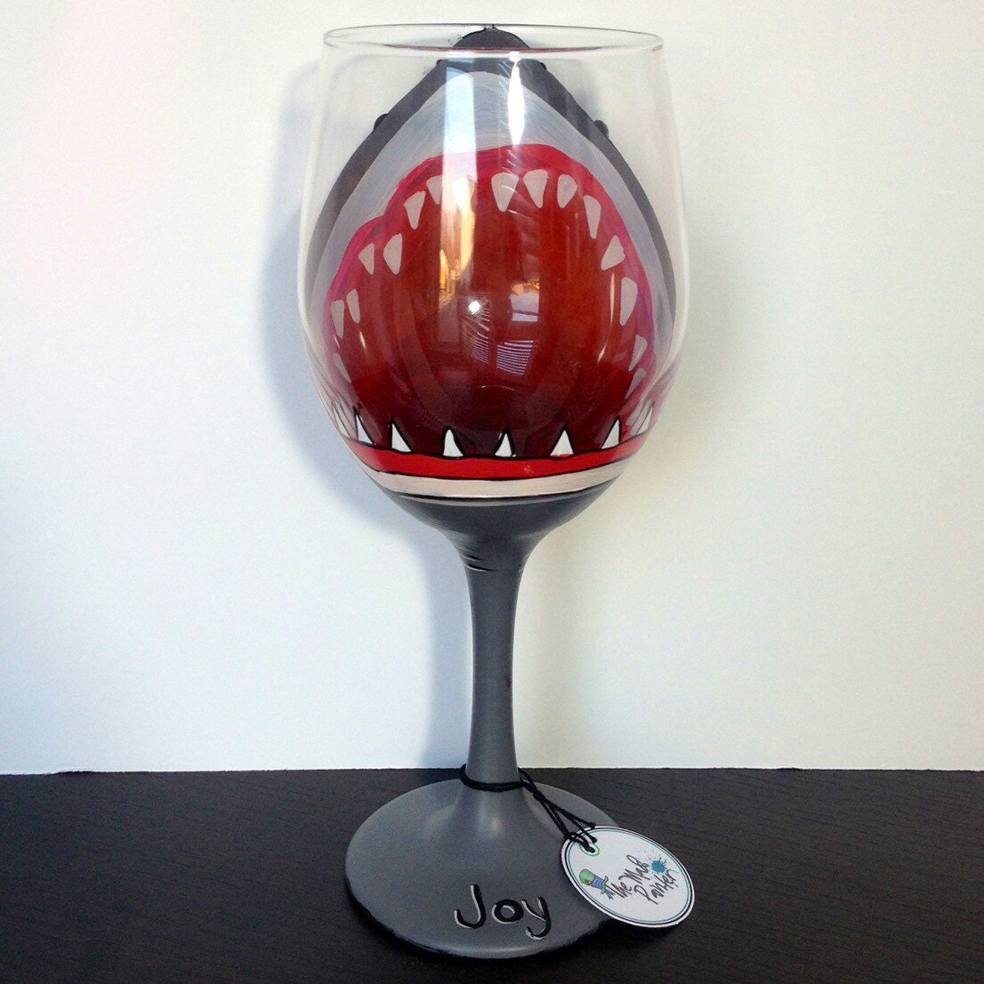 Shark Wine Glass Shark Week Jaws Marine Biologist Gift