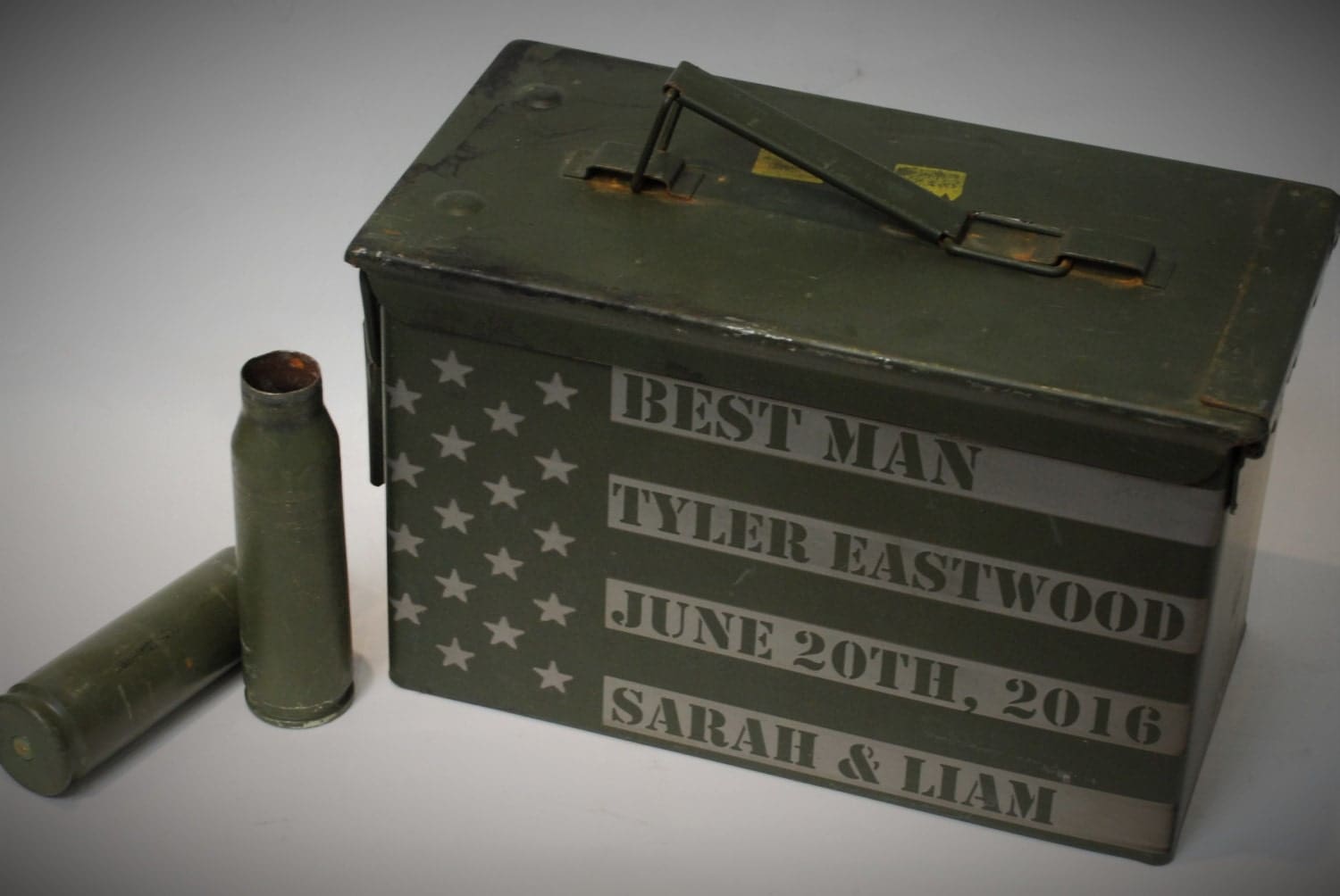 Ammo Box Gift for Men Personalized Laser Engraved Ammo Box