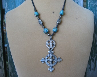 Vintage African Cross Necklace