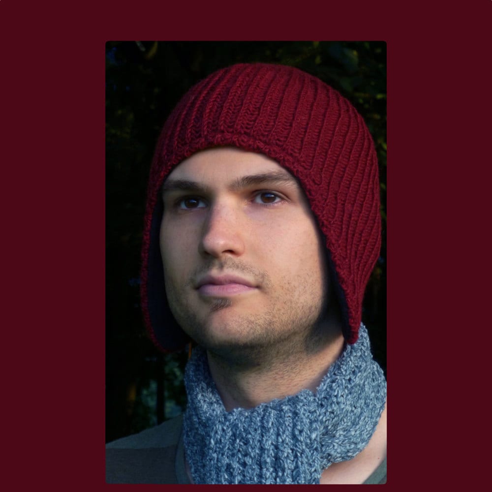 Mens Knitted Hat. Mens Hats. Ear Flap Hat. Beanie Hat. Mens