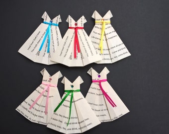 JW Gifts - 10 Origami dresses with Kingdom song printed on them - custom song available