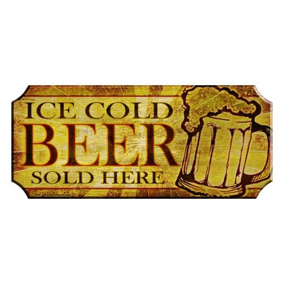 Cold Beer Here Wood Plaque Sign