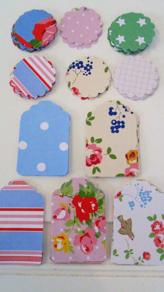 Cath Kidston Die Cuts and Labels Tags Scalloped Circle