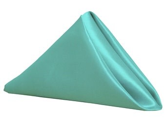 Turquoise Napkin for Weddings Pack of 10 | Wholesale Satin Napkins