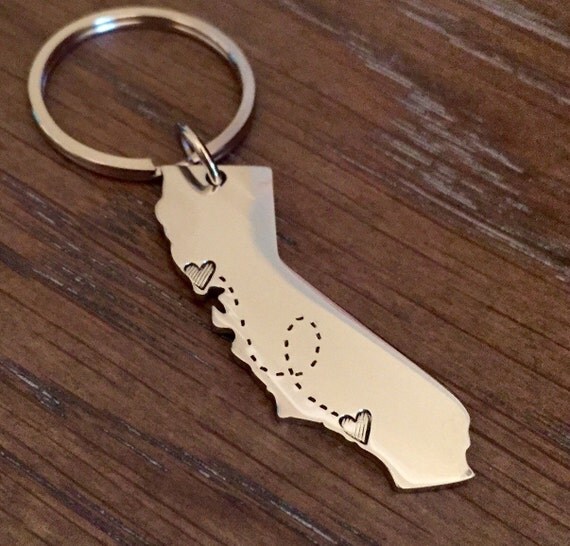 Custom State Keychain California Keychain Going by Nelliebead