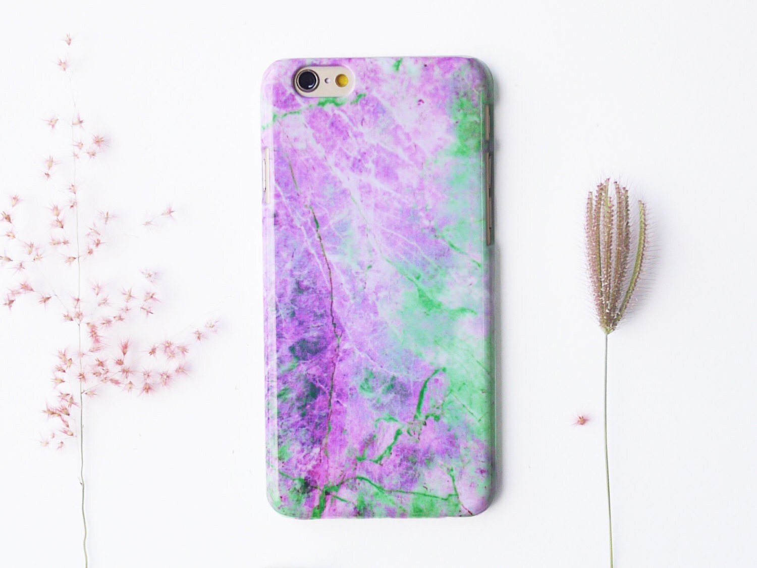 Purple Marble Print iPhone SE case iPhone 6S case by iSweetDesign