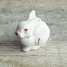 white porcelain rabbits
