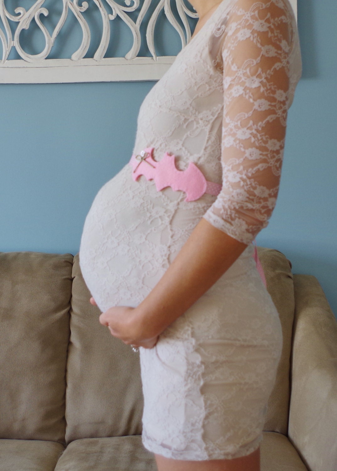 shabby chic batgirl sash for it s a girl gender reveal shabby chic batgirl sash for it s a girl gender reveal
