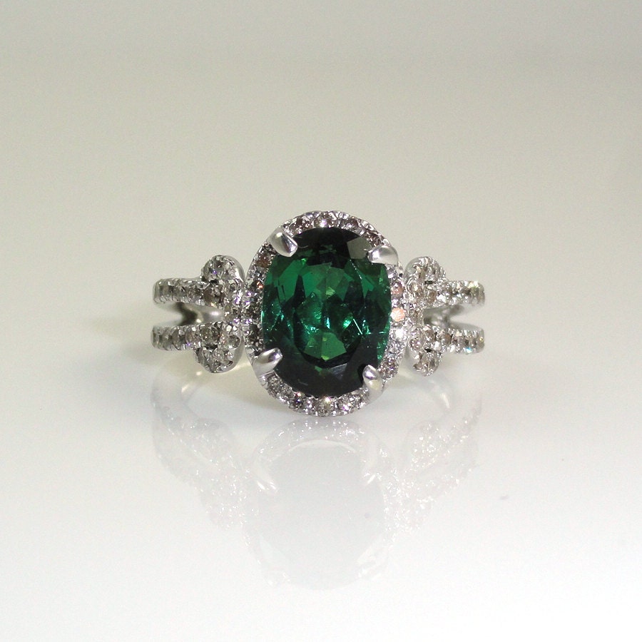 Natural Chrome Tourmaline 2.27 Carat Ring with by BestinGems