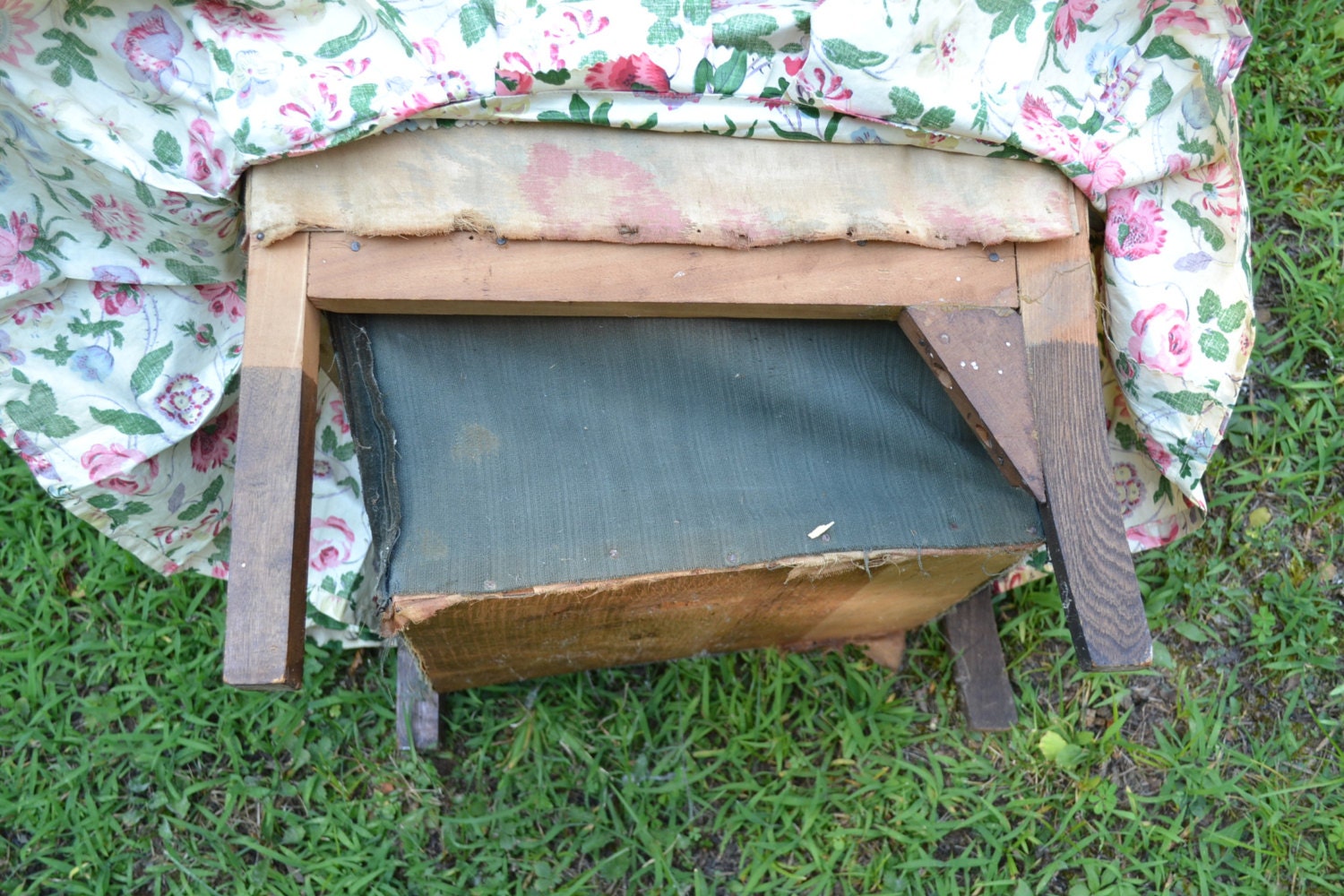 Vintage Sewing Chair Chest Box Storage Converted Ironing Board