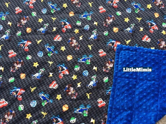 Mario Kart weighted blanket 35X40 & 40X60 by LittleMimis on Etsy