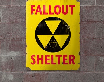 Fallout shelter sign | Etsy
