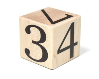 Expansion Block - For expanding to numbers 0-99 - Baby Age Blocks - Baby Milestone Blocks - Solid Hard White Maple