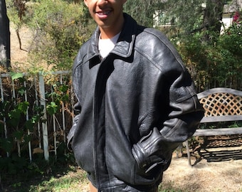 Tannery west, men's leather coat, XL, motorcycle jacket, leather, black, coat,extra-large