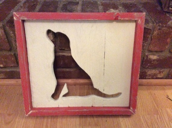 SALE....Wooden Dog Wall Art