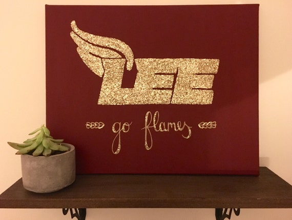 Lee University Mascot Glitter Silhouette