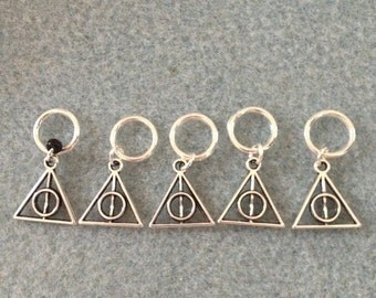 Magical Wizard School stitch markers set of 5