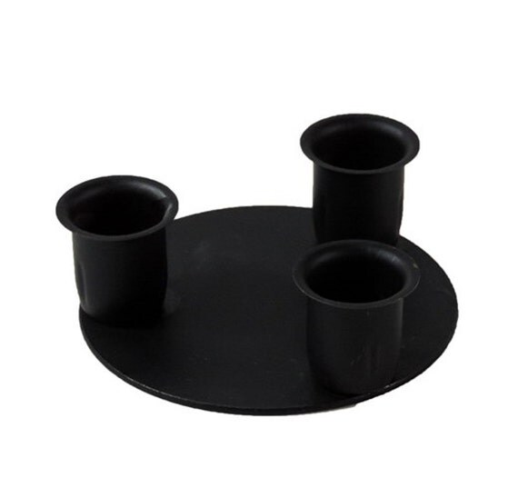 Amish Made Wrought Iron 3Tier Taper Candle Holder