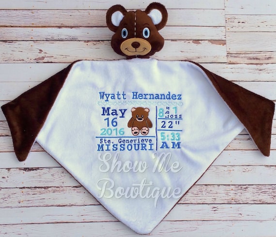 birth announcement teddy