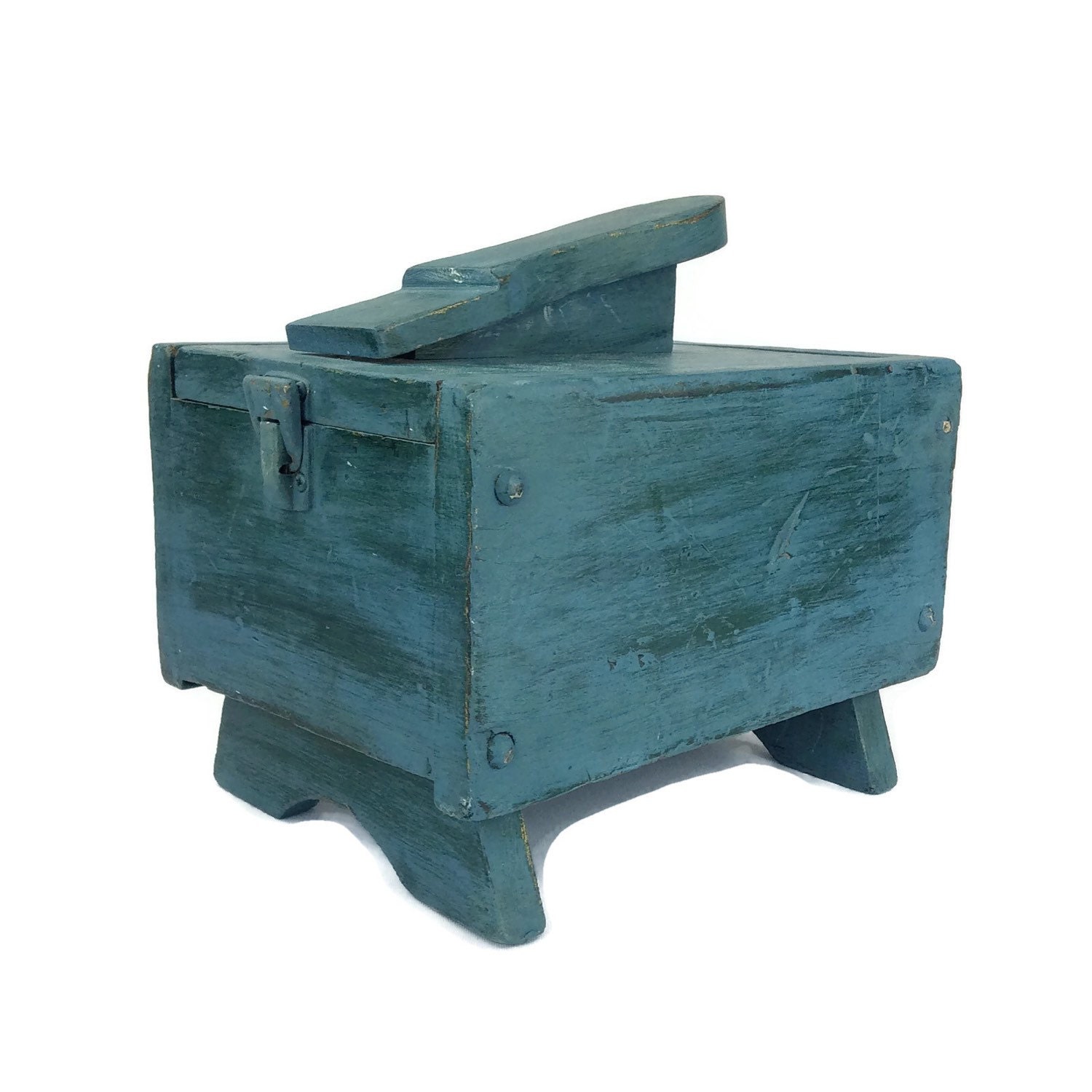 SHOE SHINE BOX Rustic Shoe Shine Holder Trinket Box Valet
