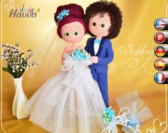 PATTERN - Bride and Groom (crochet, amigurumi)
