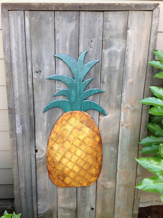 Rustic Pineapple Wood Pineapple Pineapple Sign Pineapple
