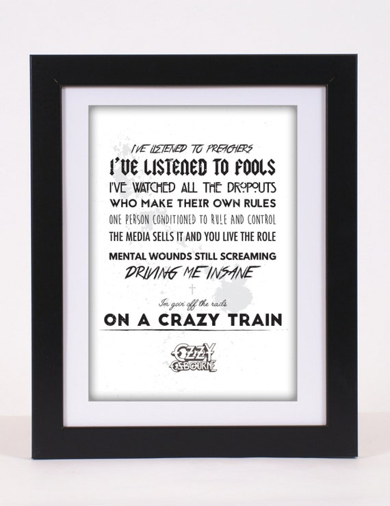 ozzy osbourne crazy train lyric