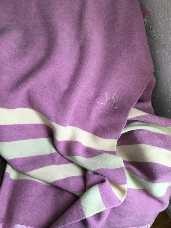 Vintage Wool Blanket Rising Sun Baron Woolen