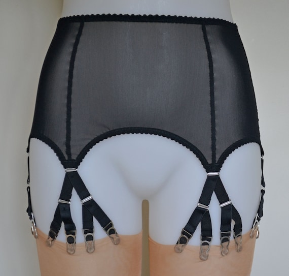 Multi Strap Suspender Garter Belt Black by PipAndPantalaimon