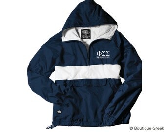 PhiSig Phi Sigma Sigma Classic Letters Anorak Jacket