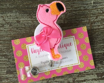 Nurse Badge Reel - Flamingo Badge Reel - Summer - Nurse Name Badge - Nurse Badge Reel- Nurse Badge Holder - Christmas Gift