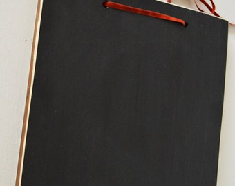 Wooden Chalkboard, Shabby Chic Blackboard, Hanging Messages, Shopping List, Vertical