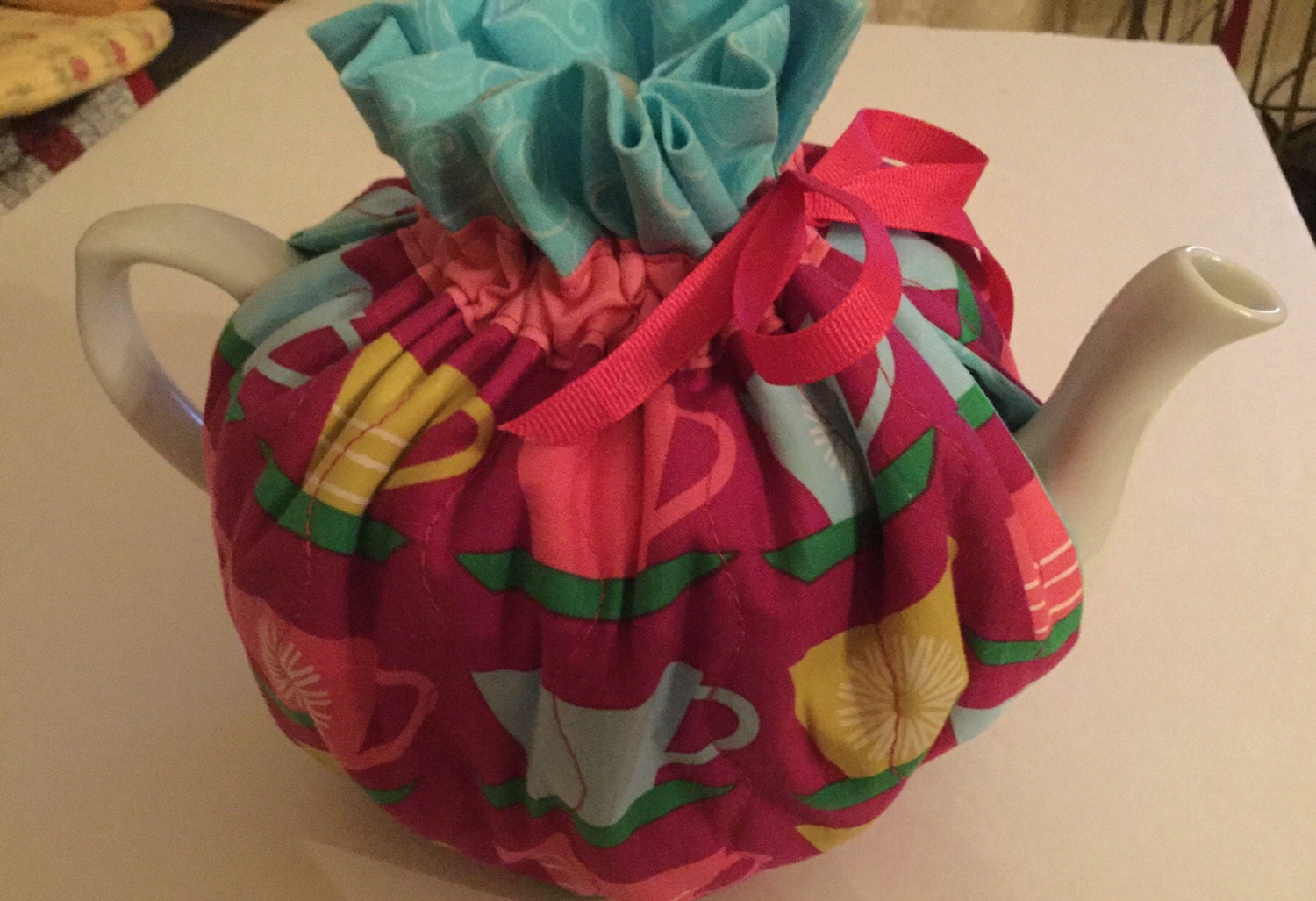 Insulated Tea Cozy hand made and quilted by SnowbirdQuilter