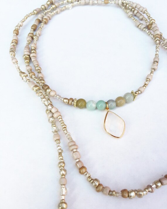 Gemstone Wrap Necklace