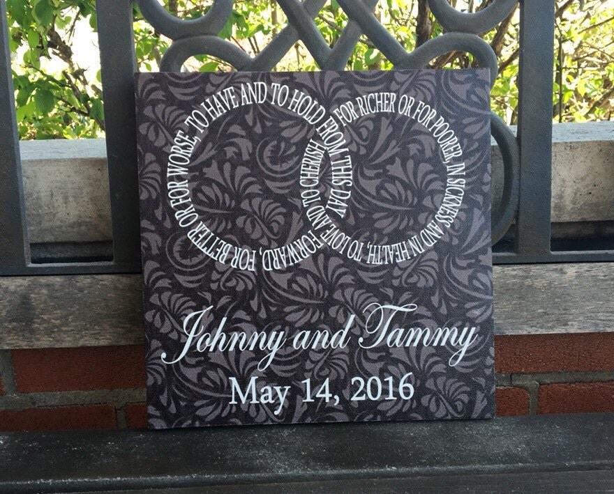Wedding Gift Personalized Canvas Custom Anniversary by DavaahsLOVE