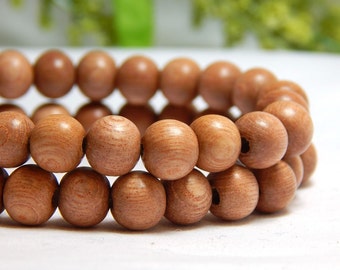 8mm Rosewood Beads, Round Wood Beads, Rosewood Beads, Rose Wood Beads, Natural Beads, Wood Beads, Wooden Beads, Hippie Beads, D-P02