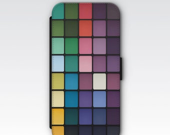 iPhone 7 wallet case, iPhone 6s wallet case, iPhone 5s wallet case, S7 Wallet Case, Samsung S6 wallet case - Makeup Eyeshadow Palette Case