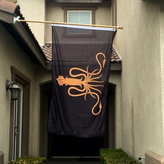 Game Of Thrones House Greyjoy Banner Flag by OMGCoolStuff Etsy