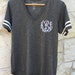 v neck monogram shirt