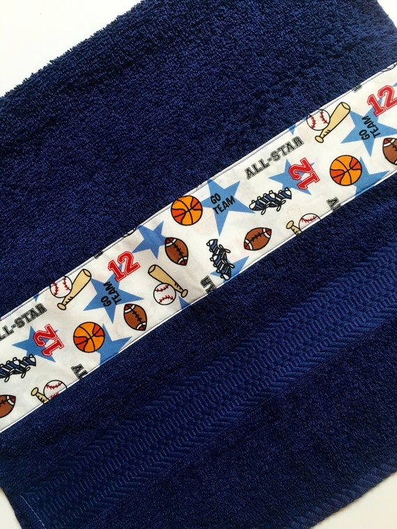 Kid Sports Hand Towel Decorated Hand Towel by SplendidFindings