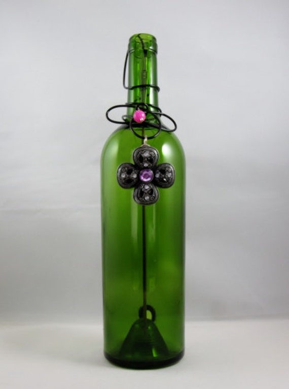 Items similar to Incense Burner Repurposed Wine Bottle on Etsy