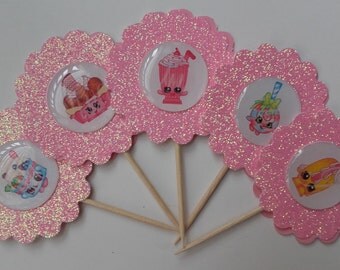 Shopkins Cupcake Toppers, , Birthday Cake Toppers, Shopkins Inspired Cupcake Toppers, Shopkins Theme Party, Party Favor