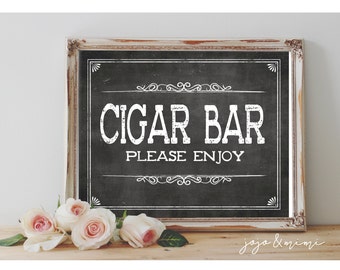 Instant 'CIGAR and WHISKEY BAR Please Enjoy Outside'