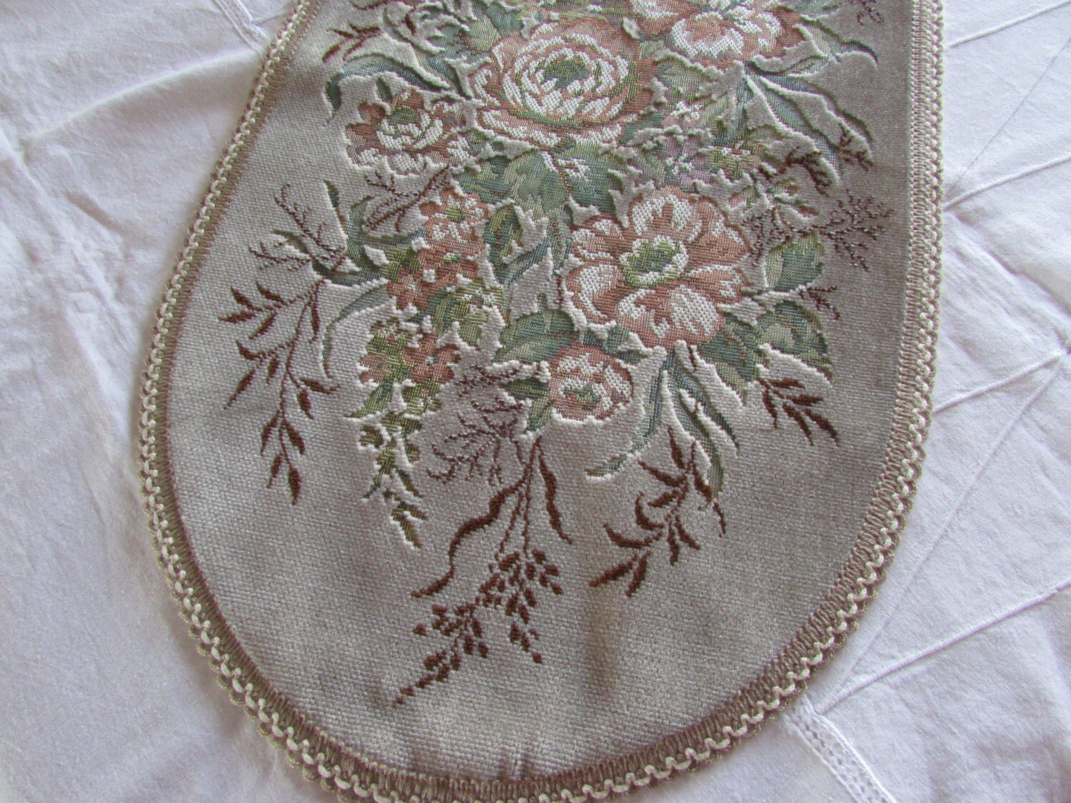 Vintage Velvet Tapestry Runner Brocade Table Runner