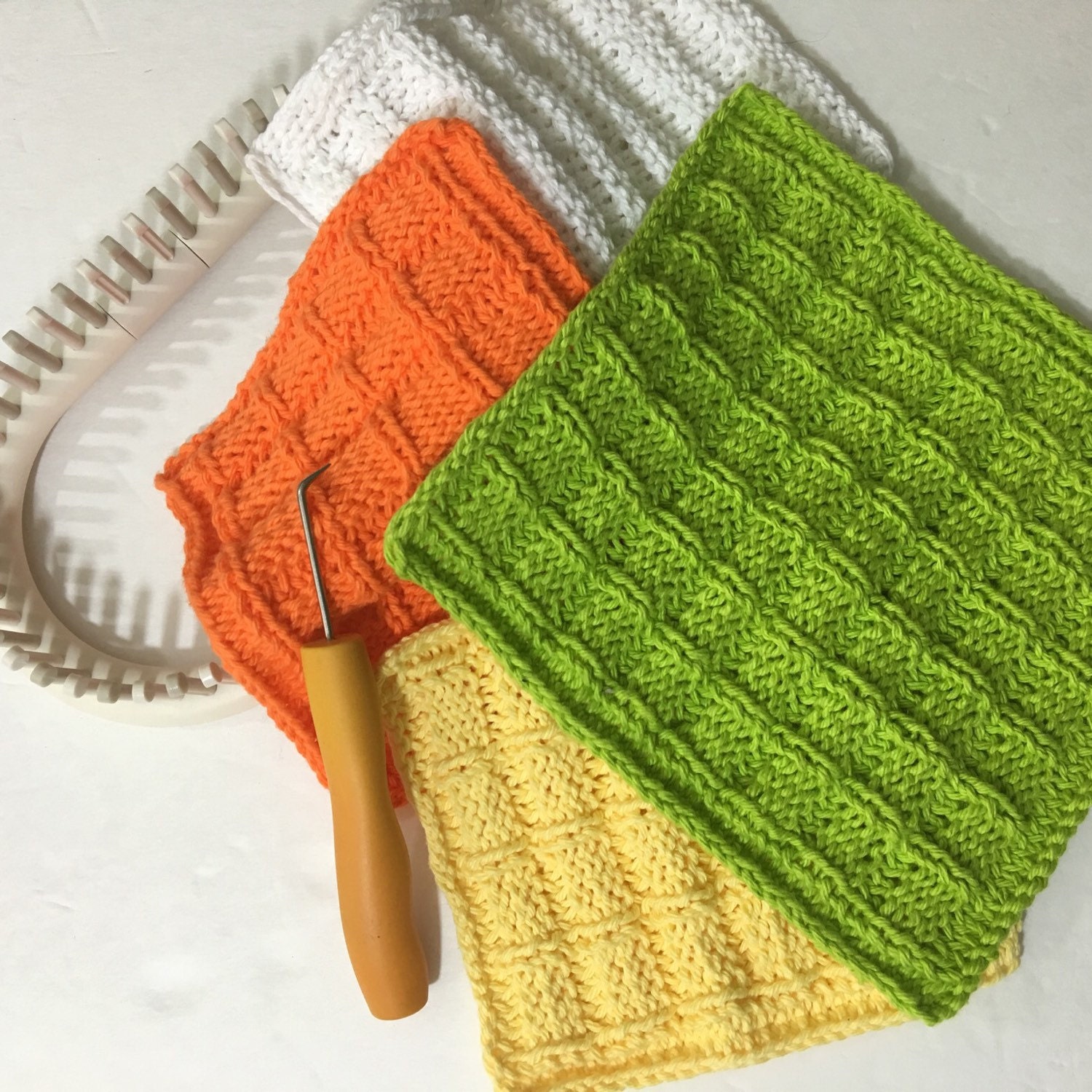 Looms Knitting Patterns Dishcloth / Washcloth / Bath cloth