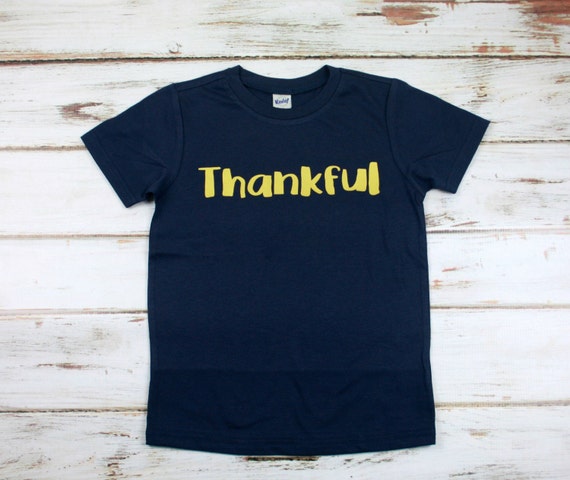 Thankful T shirt Matte Gold Design