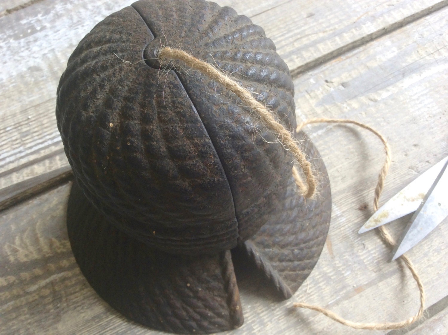 Antique cast iron twine holder general store by covetantiques