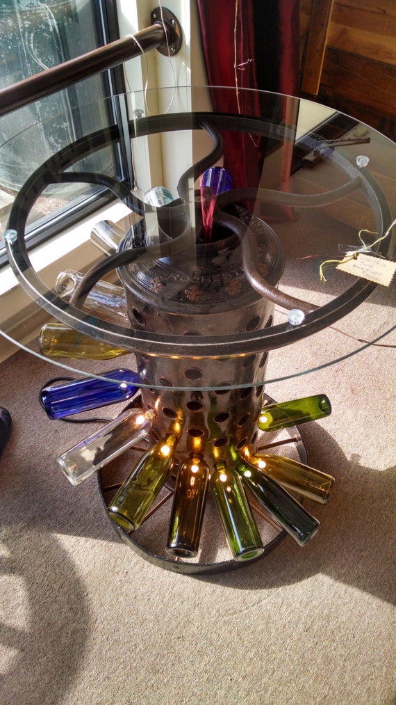 Repurpose Table Light Wine rack