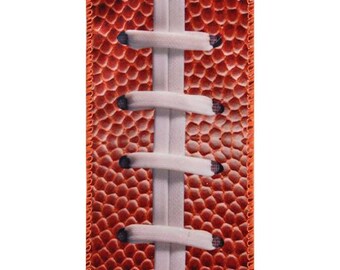 2-1/2" Wired Football Ribbon - 10 Yards - Brown