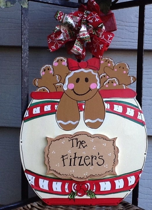 Gingerbread cookie jar, gingerbread sign, cookie jar sign, gingerbread door sign, cookie jar door sign, christmas cookie sign, holiday sign